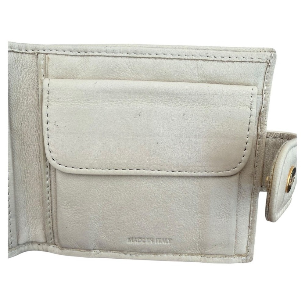 Bally Quilted Leather Satchel Handbag w/ Matching Wallet | Ivory/Cream - Picture 16 of 16